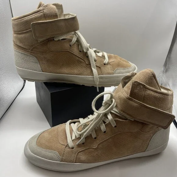 Isabel Marant Etoile Bessy Suede Leather Blush Hightop Sneakers Sz 40 - Picture 2 of 12